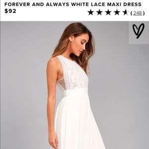 Lulus white lace dress